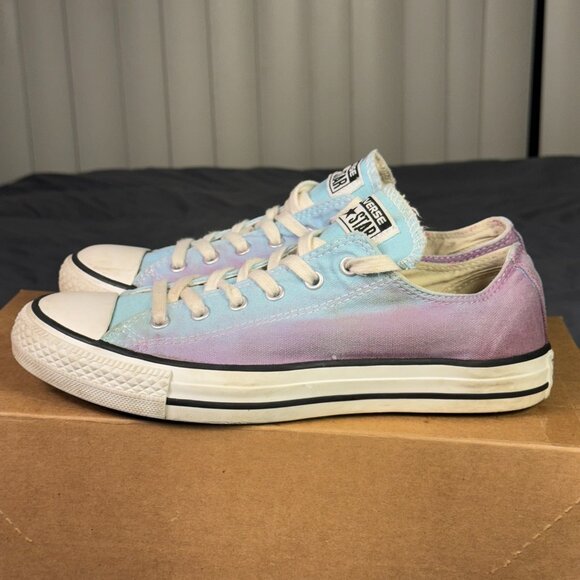 Converse Chuck Taylor All Star Low Pastel Tie Dye Ombre Sneakers Women’s 8 - Picture 1 of 14
